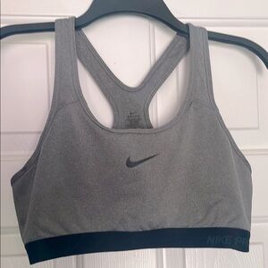 Nike pro dri fit gray sports bra XL